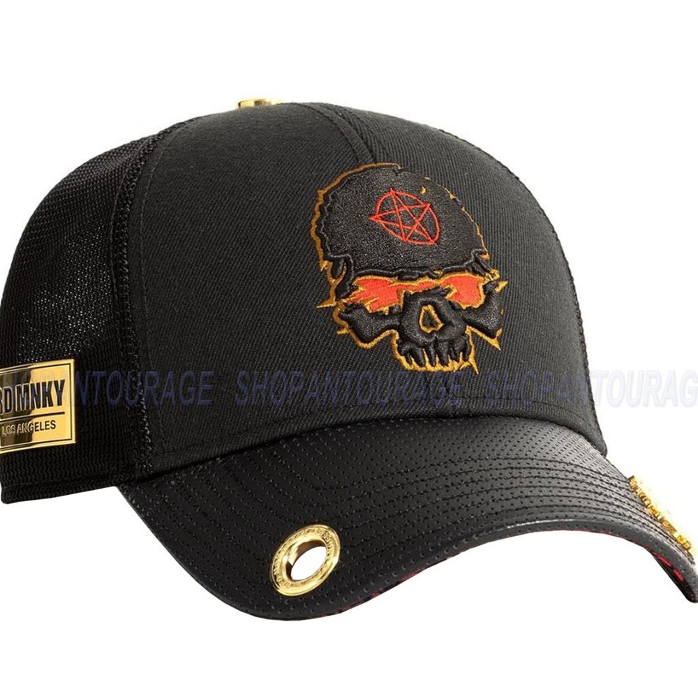Red Monkey Hell Raiser Black RM1438 New Limited Unisex Trucker Snapback Hat Cap
